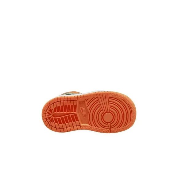 NEW NIKE JORDAN 1 MID SE (TD) COLOR WHITE/BLACK-STARTFISH SIZE 6C DQ8391-100 - Picture 8 of 8